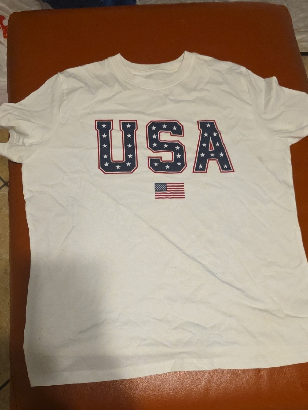 Universal Thread White USA Graphic Short Sleeve Tee